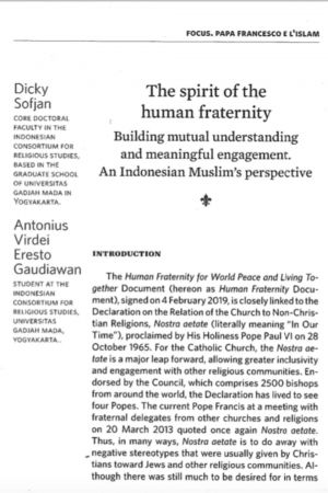 The spirit of the human fraternity